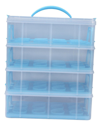 Para Contenedor De Cupcakes Con Tapa Recipiente Para 4 .