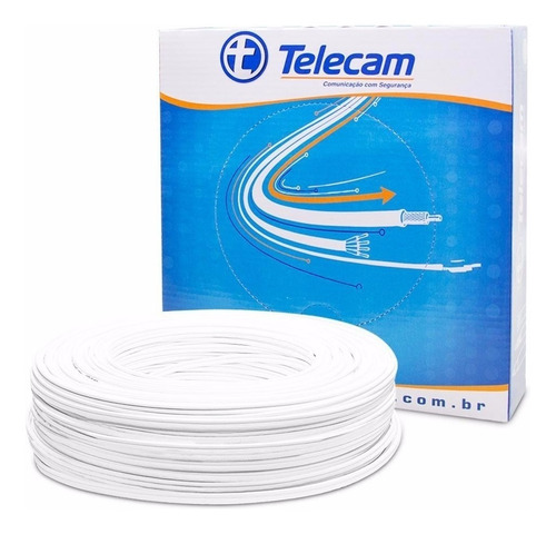 Cabo Coaxial Rf 4mm 80% Malha Bipolar 100m Cftv Telecam