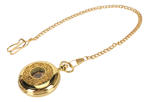 Reloj De Bolsillo Esqueleto Caja Dorada Reloj De Bolsillo