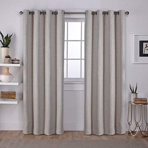 Exclusivo Home Vesta Heavyweight Textured Linen Room Darken