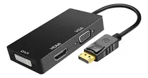 Comprar Convertidor Adaptador Display Port A Hdmi Vga Dvi 3 En 1 -dp