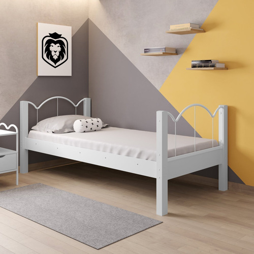 Cama De Solteiro Em Mdf 100x202cm Oasis 88 Jfwt