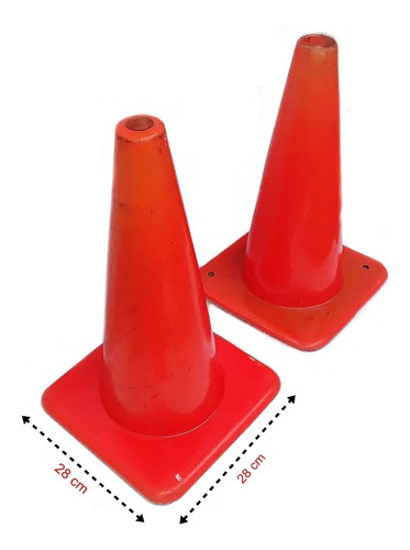 Cono Vial Seguridad Flexible Base Naranja (48 Cm) El Par