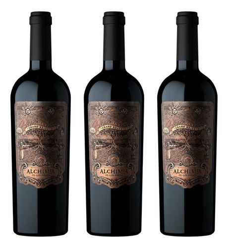 Vino Alchimia Grand Reserva Malbec X 750cc X 3 Unidades