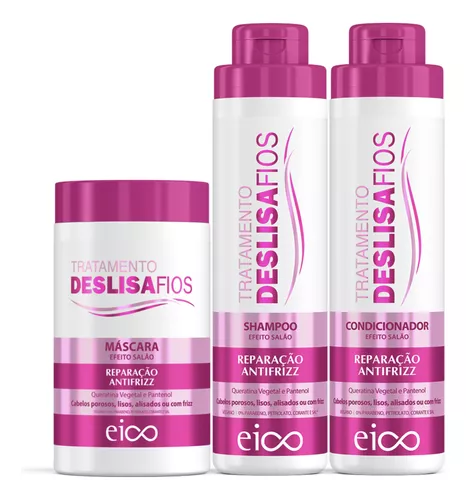 Eico Deslisa Fios Shampoo Condicionador 800ml + Máscara 1kg