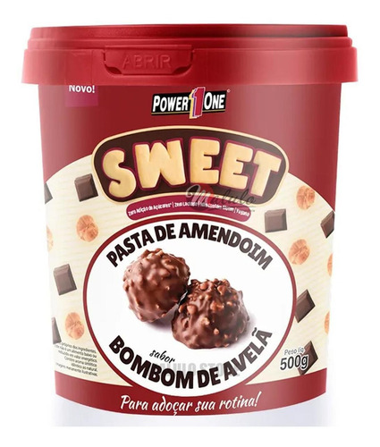 Pasta De Amendoim Sweet Bombom De Avelã Pote 500g