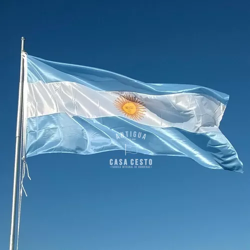 Bandera Argentina 45 x 72cm con sol Emblemas Argentinos