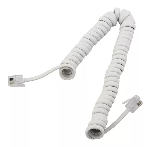 Cable rizado teléfono con conectores RJ9