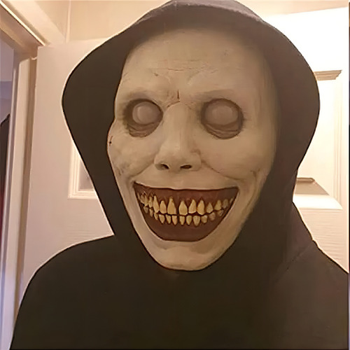 Máscara Do Mal Diabo Branco Rosto Inteiro Halloween Carnaval
