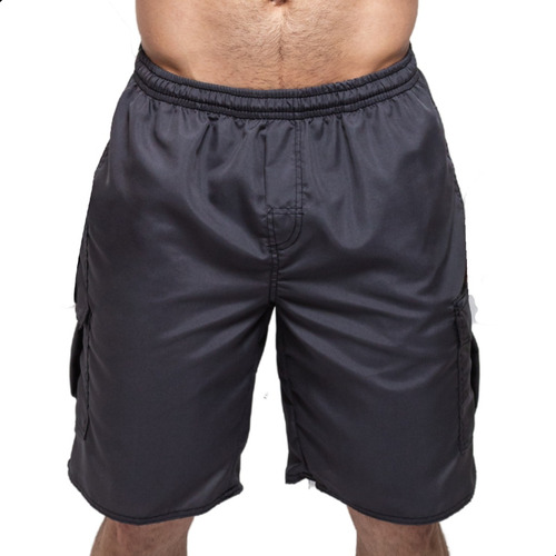 Kit 3 Bermuda Masculina Cargo Tactel 5 Bolsos Com Elástico