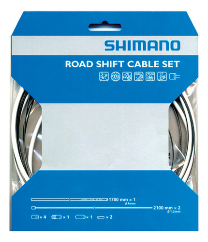 Juego De Cables Shimano Road Ptfe Optislick Blanco