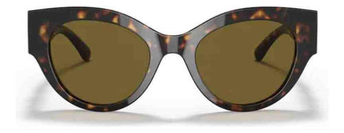Gafas de sol Versace Mod4408 10873 52 para mujer, color negro, marco, color habana, marrón, varilla, lente tortuga, color marrón oscuro, diseño de tortuga