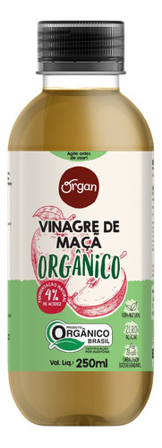 Vinagre Orgânico Maçã 250ml 4% Acidez Organ