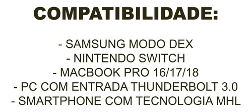 Adaptador Vídeo Tipo-c Exbom Smartphones C/ Mhl E Notebooks
