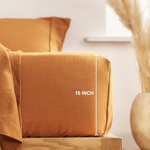 Sábana Ajustable De Lino Berklan Ropa De Cama 100% Lino