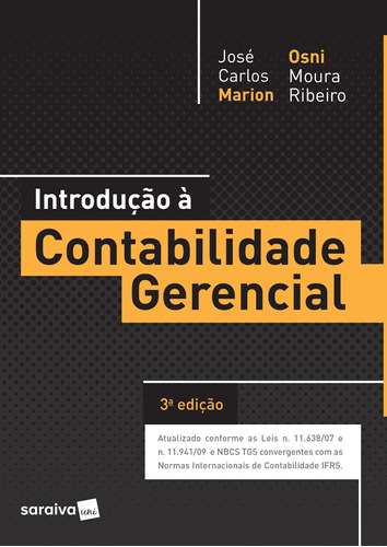 Introdução à contabilidade gerencial, de Marion, José Carlos. Editora Saraiva Educação S. A., capa mole em português, 2017