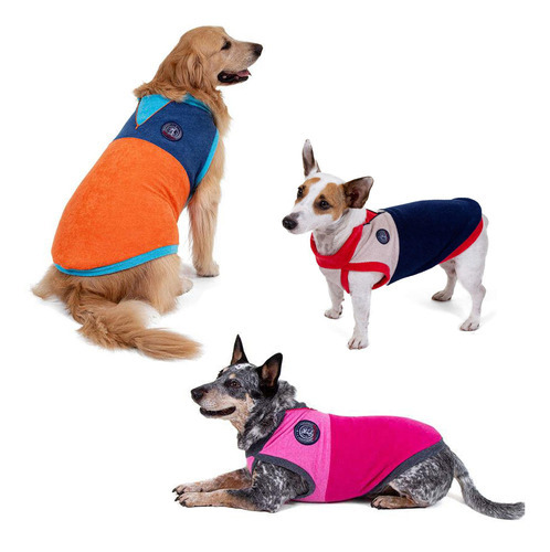 Roupa Pet Tricolor Jacquard Inverno Cachorro Gato Grande Cor 07 - Azul Nautico