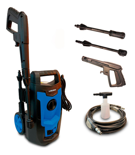 Hidrolavadora Logus 110bar 1400w Autostop Dosificador Espuma Color Azul