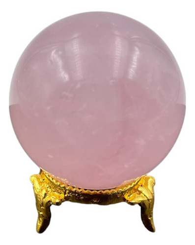 Gemscite Cuarzo Rosa Natural 50-55 Mm Esfera De Bola De Pied