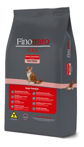 Finotrato Gold Salmão Gatos Castrados 7,5kg - Super Premium