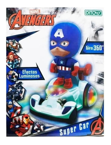 Avengers Capitan America Super Car Luz Giro Y Sonid Tm1 2458