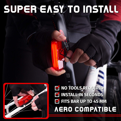 Luz Trasera Led Apace Usb Recargable 100 Lúmenes Bicicleta Rojo
