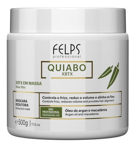 Felps Quiabo Xbtx Redutor De Volume 500g + Brindes