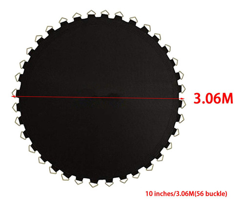 Colchoneta Para Trampolín Con Anillos En V 10 Ft 56 Anillos