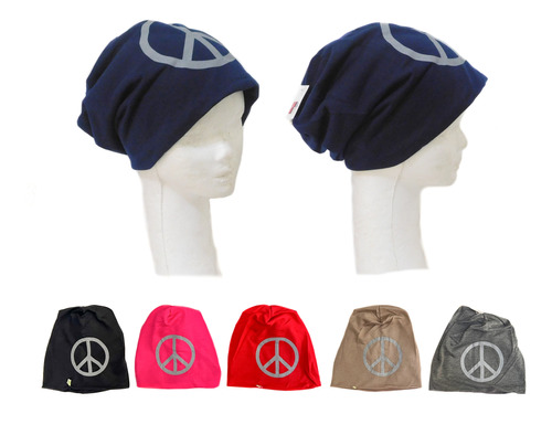 Gorro Friza Interior Polar X 96 Mayorista Simbolo Paz Adulto