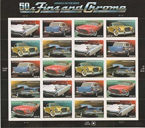 50s Aletas Y Chrome Classic Cars # 4357a Panel De 20 X 42 Se