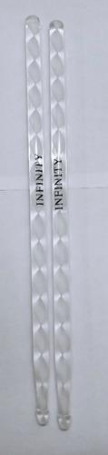 Imagen 2 de 5 de Baquetas De Acrílico Colores Blanco Y Rosa Infinity Ads1