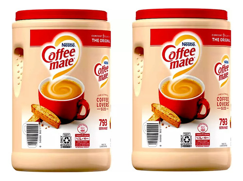 Pack 2 Crema Para Café En Polvo Coffee Mate Original, 1.5kg