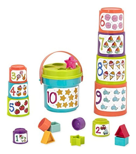 Battat  Sort & Stack  Vasos Apilables Educativos