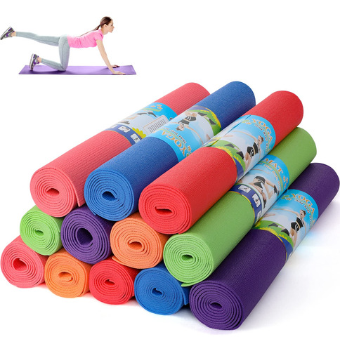 12 Alfombrillas De Yoga A Granel De 68 X 24 X 0.12 Pulgadas,