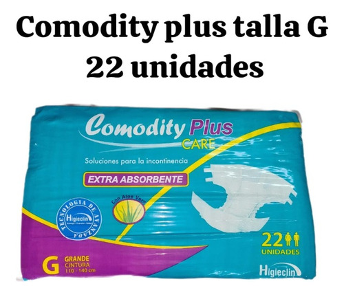 Pañal Comodity Plus Care G    (22unidades)