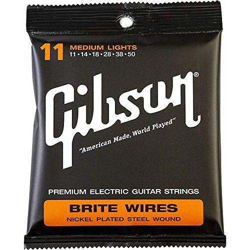 Cuerdas De Guitarra Eléctrica Gibson Brite Wires, Mediano 11