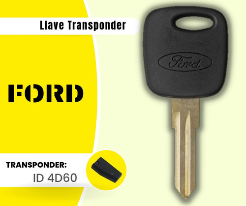 Llave Chip Transponder Para Ford Fiesta Y Ecosport