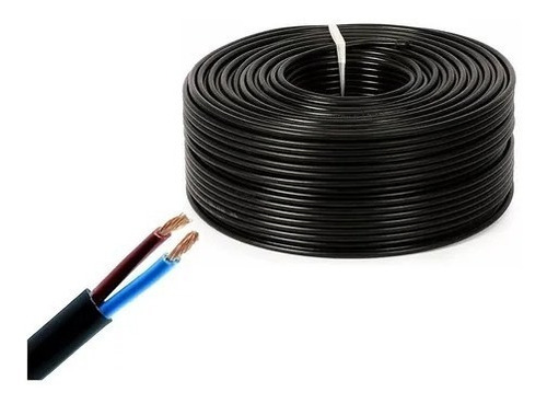 Cable Tipo Taller Vaina Chata 2x0.5 X 50mt Normalizado Negro