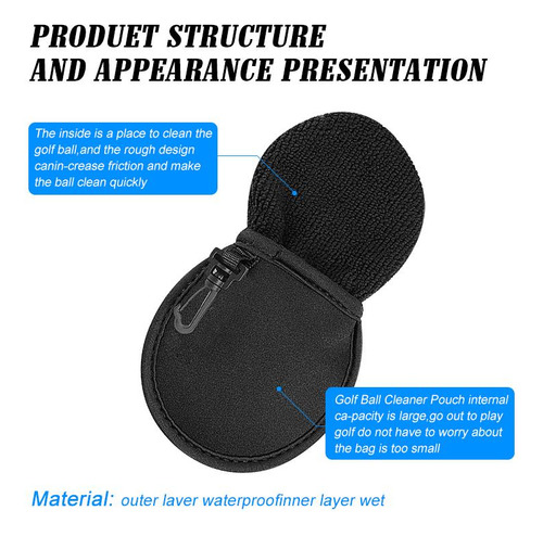 Limpiador De Bolas Pocket Pouch, 3 Piezas, Funda Protectora