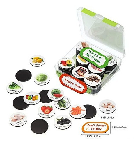 Imagen 6 de 7 de Iman Decorativo Morcart 90 Imanes De Alimentos Para Nevera,