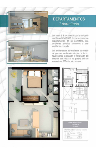Imagen 7 de 16 de Vende Departamento Un Dormitorio Vista Al Rio