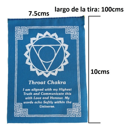 Imagen 3 de 5 de Banderas 7 Chakras / Tibetanas 10cms