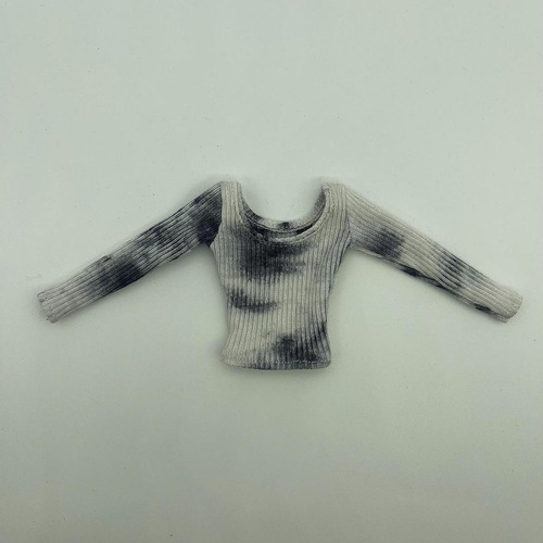 1/6 Top Ajustado De Manga Larga Diy Mini Traje Cuello Bajo