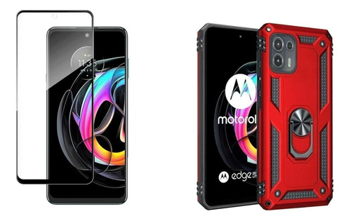 Funda Anillo + Templado Compatible Con Motorola Edge 20 Lite