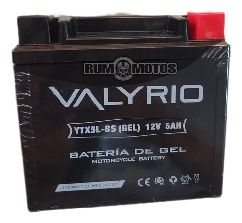 Batería Ytx5l-bs Valyrio Gel Honda Xr 125 150