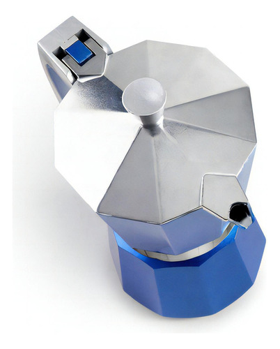 Cafetera Italiana Express Evva Aluminio Azul 12 Tazas Ibili
