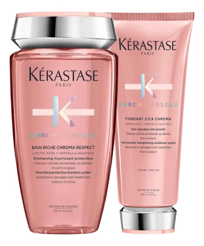 Kérastase Bain Riche Chroma Respect + Fondant Cica Chroma