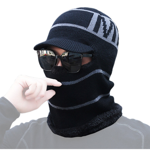 Máscara Térmica Con Capucha De Forro Polar Para Moto Y Esquí