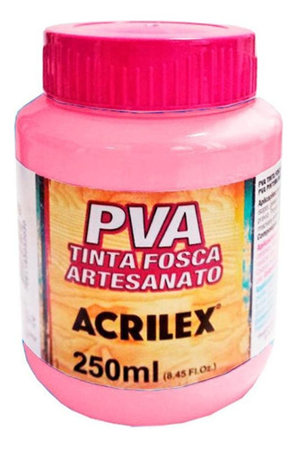 Pva Tinta Fosca Artesanato Rosa Antigo 828 Acrilex 250ml
