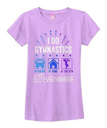 Camiseta Ajustada De Niña  Gimnasia En Todas Partes 